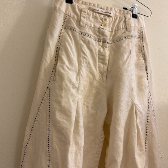 Marithe Francois Girbaud: Cream Wide-Leg Pants - Picture 4 of 16